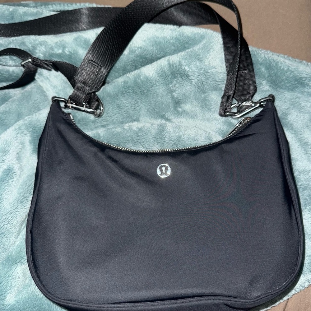 lululemon athletica Classic Black Shoulder Bag